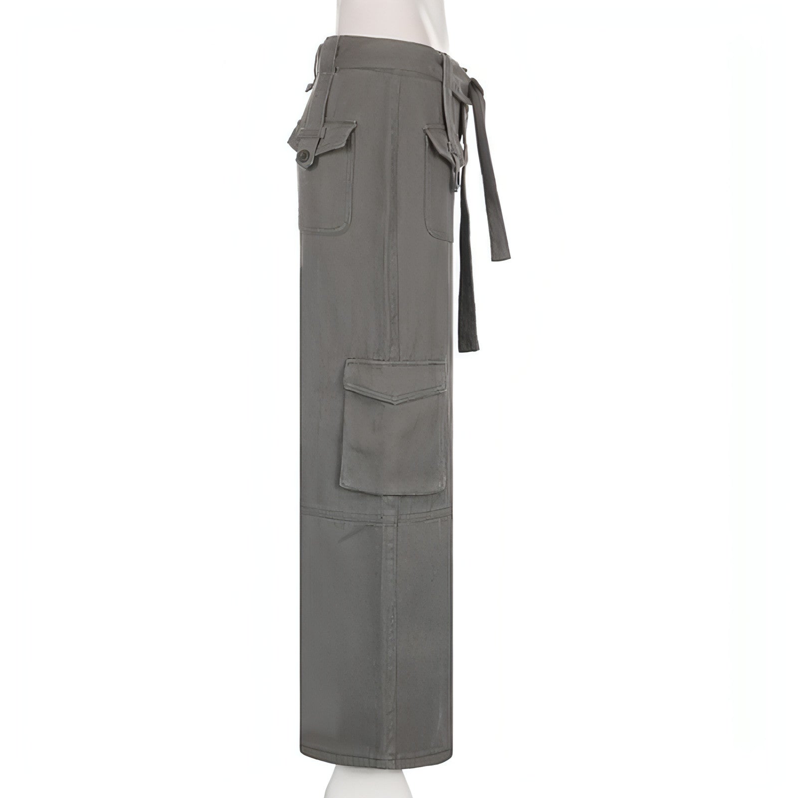 Women’s Utility Cargo Pants – Vintage Multi-Pocket Streetwear Fit