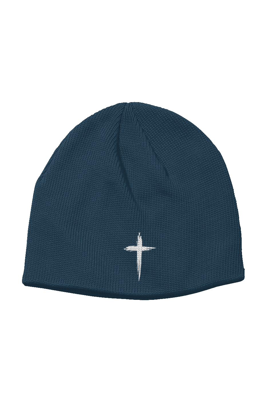 Embroidered Cross Beanie