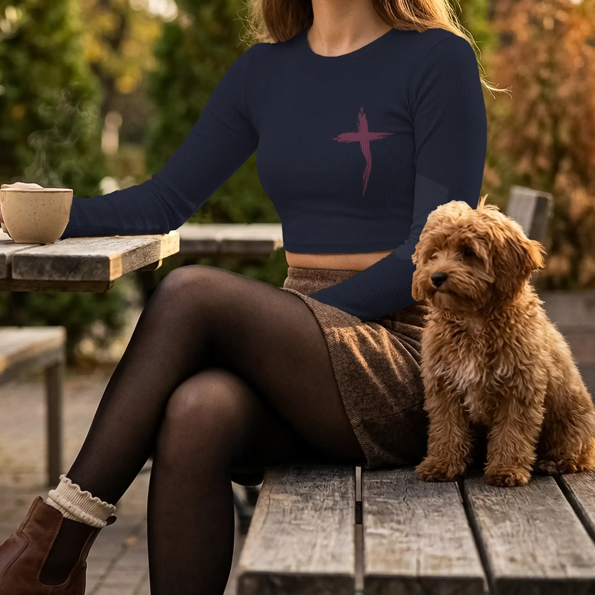 Iron & Oak Cropped Tee-Faith-Fit Women's Shirt