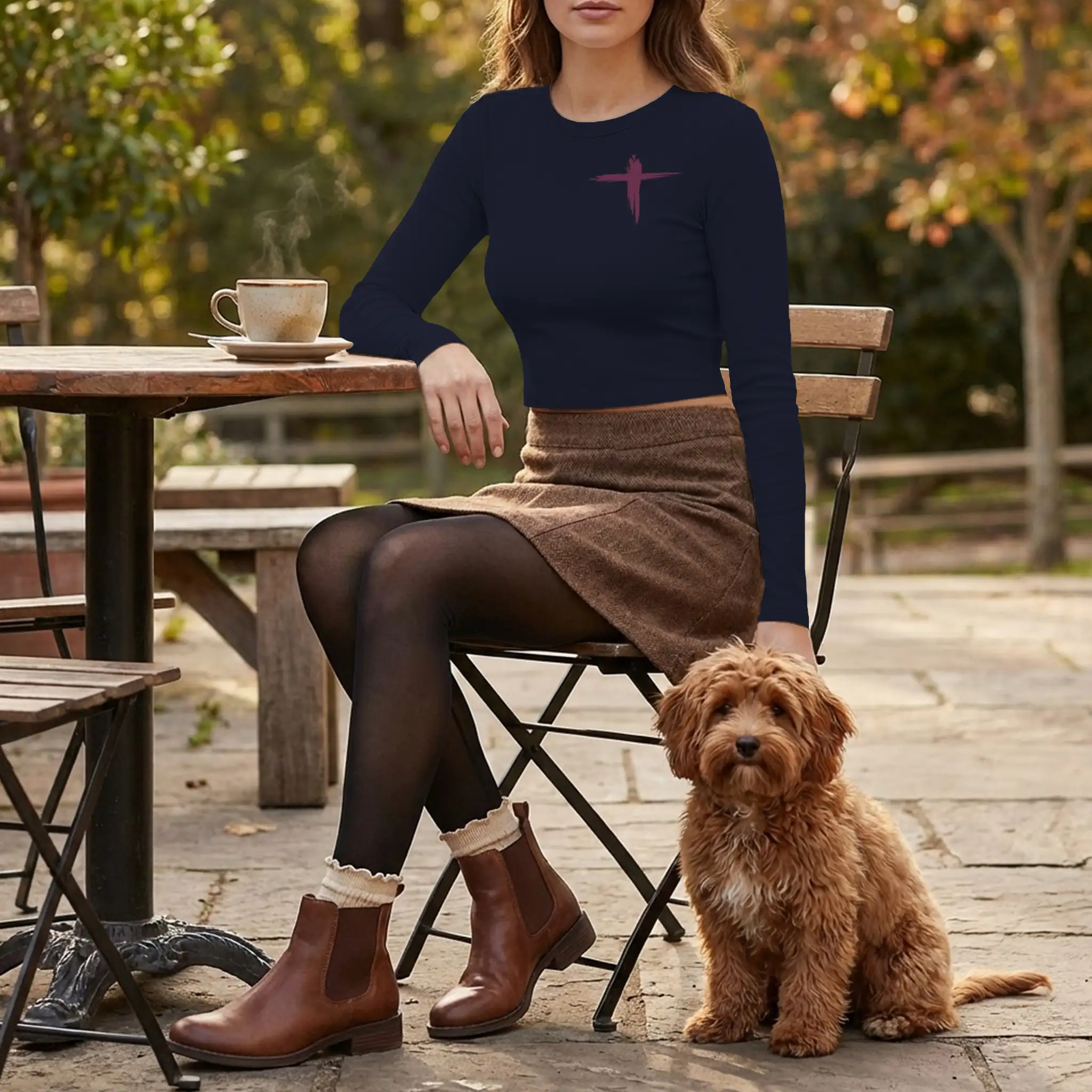 Iron & Oak Cropped Tee-Faith-Fit Women's Shirt