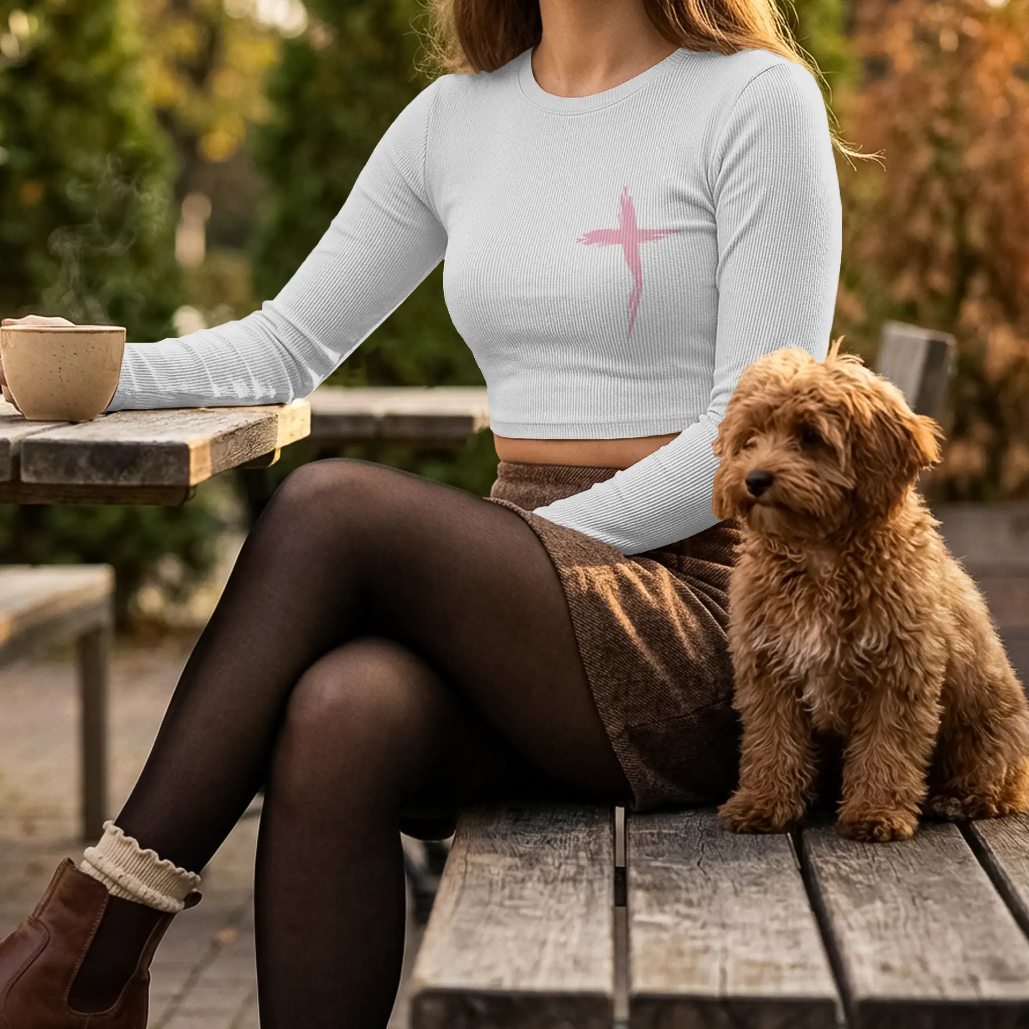 Iron & Oak Cropped Tee-Faith-Fit Women's Shirt