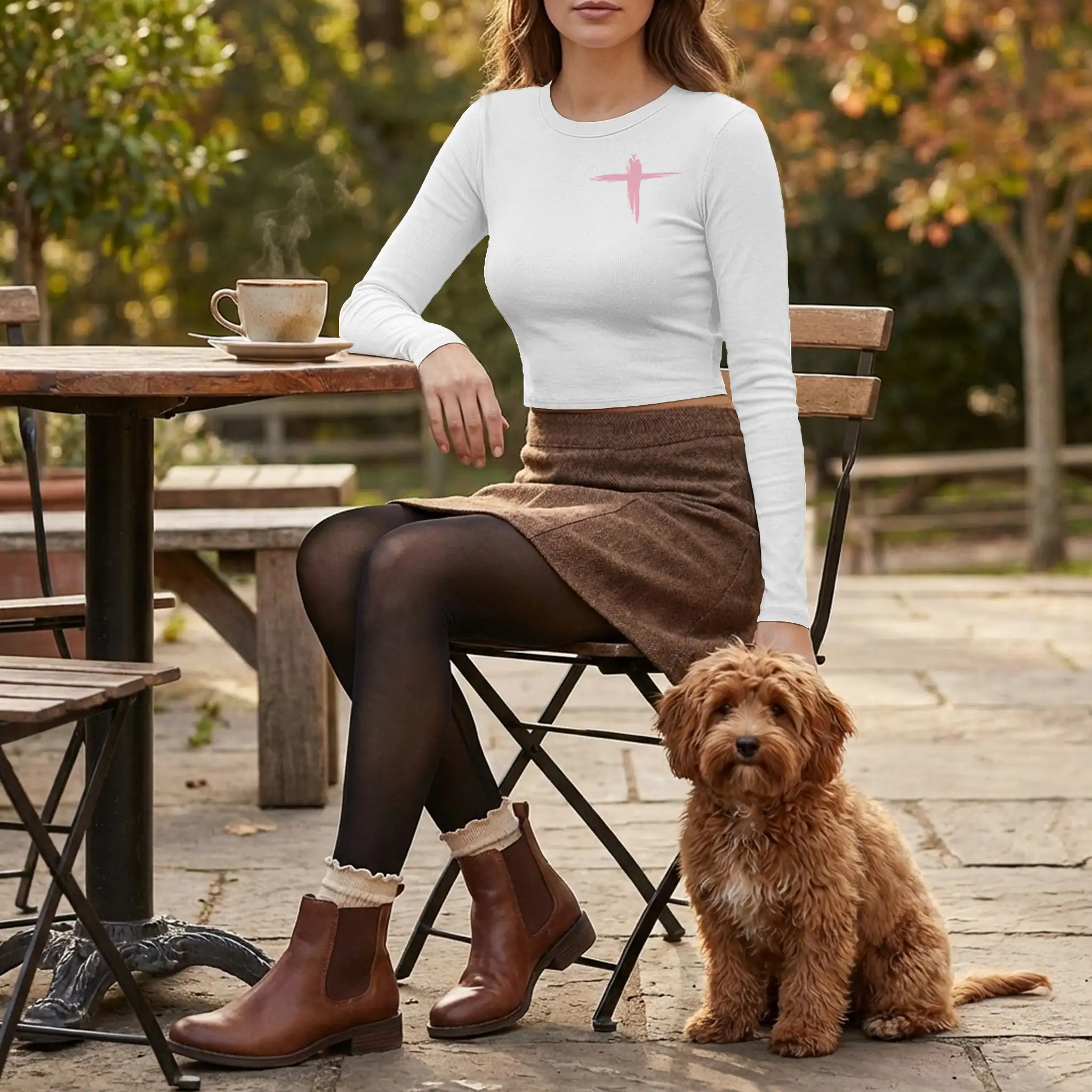 Iron & Oak Cropped Tee-Faith-Fit Women's Shirt