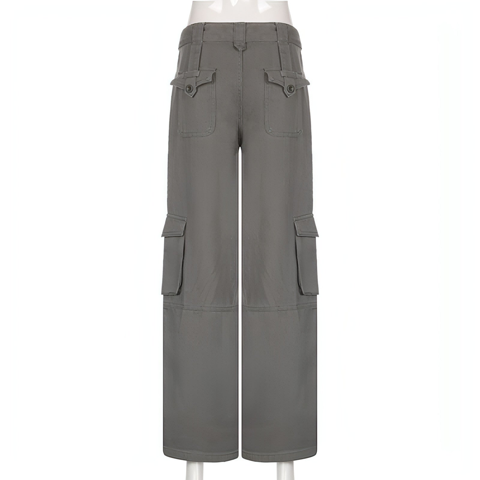 Women’s Utility Cargo Pants – Vintage Multi-Pocket Streetwear Fit