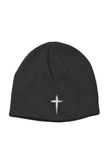 Embroidered Cross Beanie