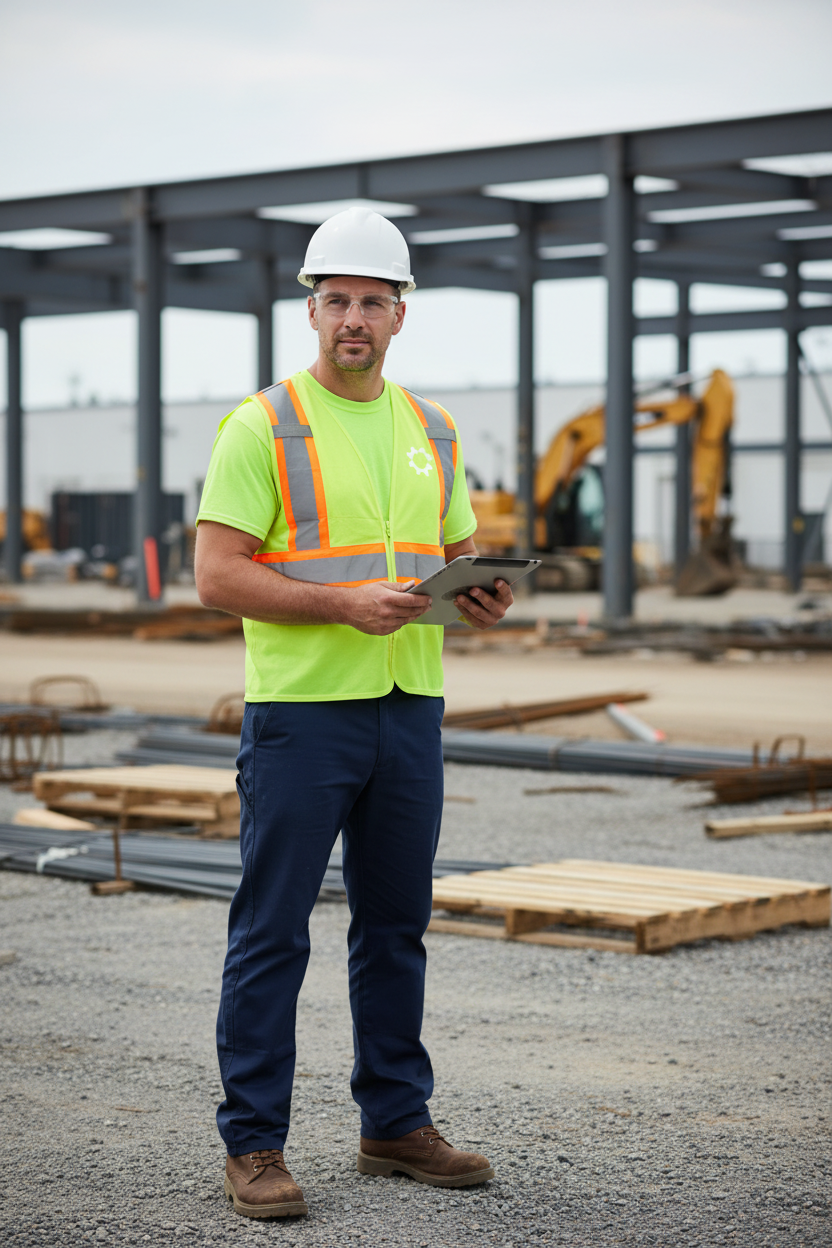 Pipe Team Hi-Vis Work Shirt Lifestyle