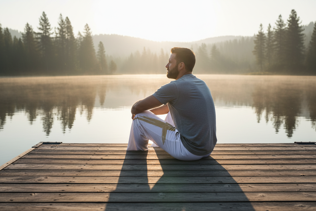 Tan Cross Lounge Pants Men's Lifestyle 1