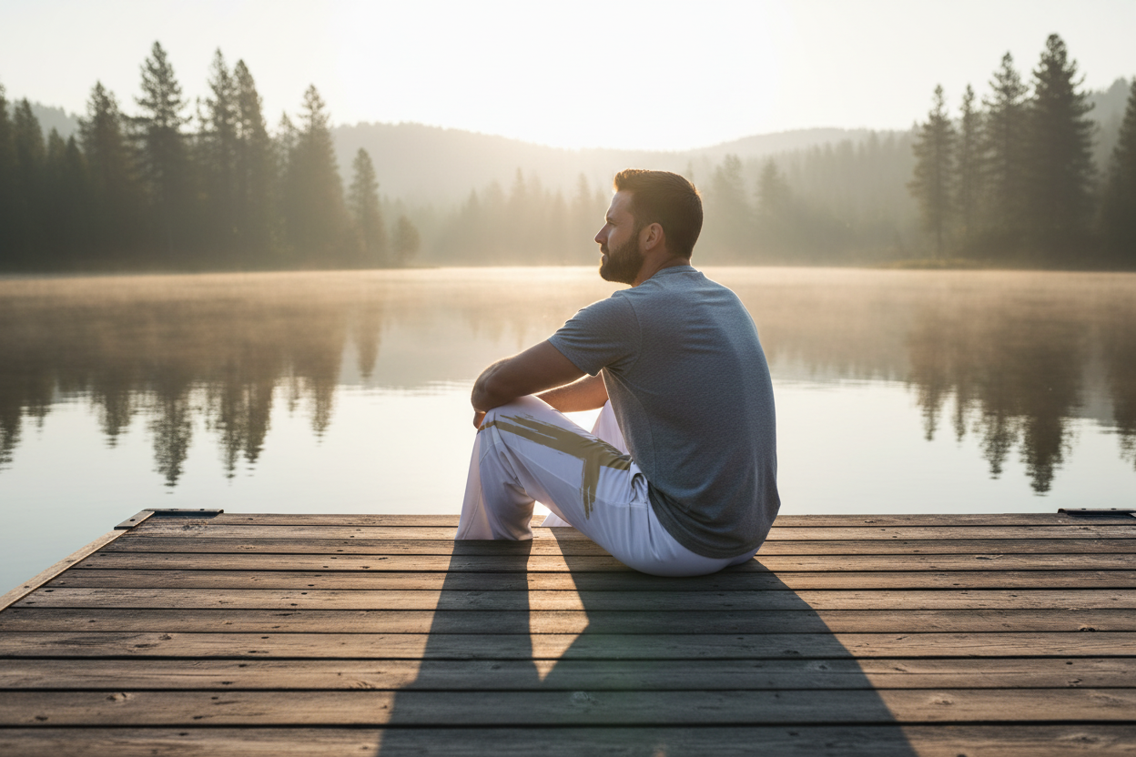 Tan Cross Lounge Pants Men's Lifestyle 1